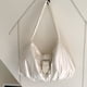 thumbnail image 4 of Bolso de axila de nube para mujer, monedero fruncido de cuero PU para comprador femenino (blanco), 4 of 7