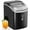 BLACK, variant on LHRIVER 35lbs Countertop Ice Maker, Crushed Nugget Ice Type with Scoop, Cubes Ready in 10 Mins, Black