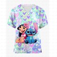 thumbnail image 2 of Accesorios de enfermera esmerilados para mujer de Disney Mickey Mouse, uniforme médico de corte ajustado, ropa de trabajo clínica dental para hospital y cirugía, 2 of 5