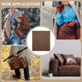 thumbnail image 6 of 4 Pcs Iron on PU Leather Sheet 10.2x11.8inch Saddle Brown Blank Hotfix Leather Patch with Heat Press Transfer Adhesive Laserable Leather Supply for DIY Hat Backpacks Jacket, 6 of 9