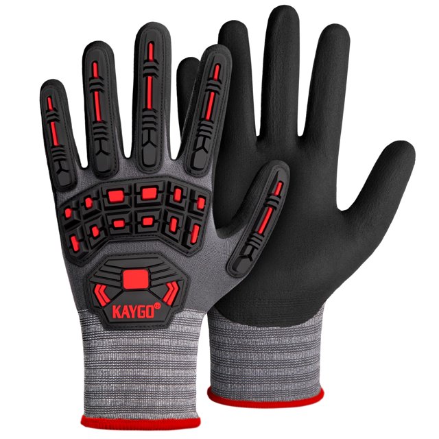 Guantes de trabajo KAYGO KG18N TPR de seguridad de microespuma de nitrilo XL, 3 pares