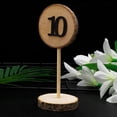 thumbnail image 5 of 1-10 Rustic Wood Table Numbers Slices Stick Stand Base for Seat Cards Decor Retr, 5 of 19
