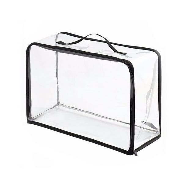 Bewildely Bolsa de almacenamiento Cajas transparentes a prueba de polvo Pantalla Bolsas protectoras impermeables Organizador Ropa Cubierta a prueba de Almacenamiento y organización del hogar Negro L Bewildely HA073736-03