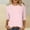 Pink, variant on Womens 3/4 Sleeve Tops Casual Workout Tunic Shirts Summer Fashion Plus Size Shirts Three Quarter Sleeve Tops Long Sleeve Shirt Spandex Medium Pack Long Sleeve Compression Shirts for Women Space
