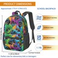 thumbnail image 3 of Monster Cartoon Truck Purple Pattern 17" School Backpacks for Teens,Waterproof Oxford Fabric,S-Shape Padded Straps for School,Travel,Hiking,Camping, 3 of 6