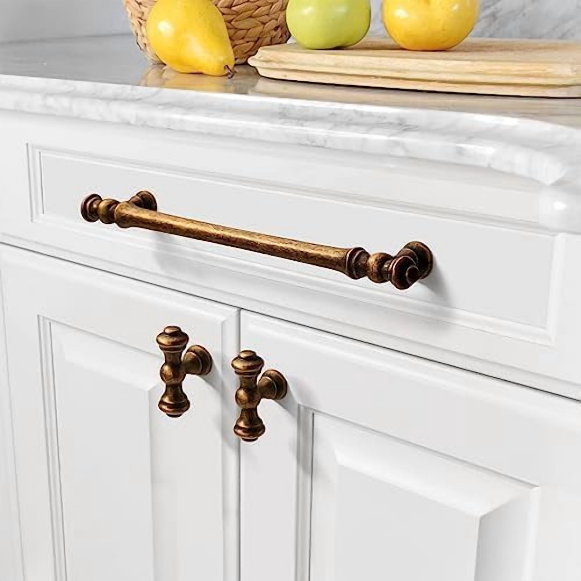 6 Pack 9 Inch(228mm) Antique Brass Kitchen Cabinet Handles, Cabinet Pulls Kitchen Cabinet Hardware for Cupboard Drawer Pulls