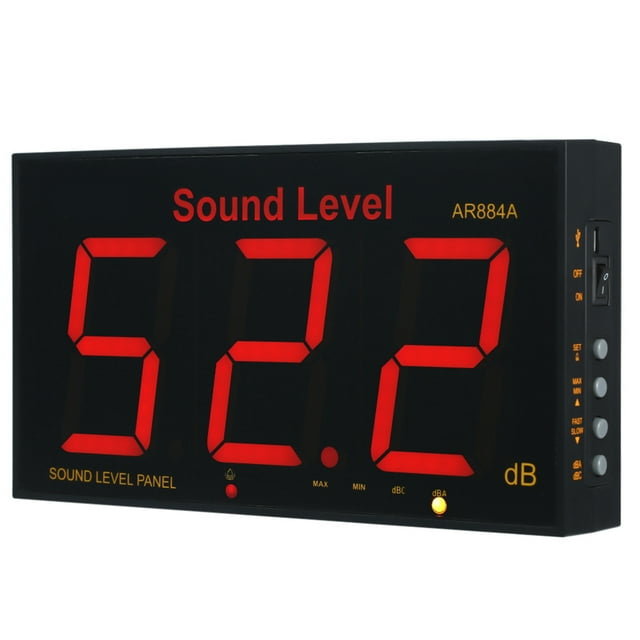Nivel de Sonido de Prueba Medidor de Pared Medidor Medidor Decibel Medidor Noisemeter Con Pantalla LCD 30DB A 130dB Para la Fábrica de la Escuela en Casa
