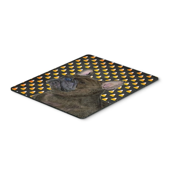 "French Bulldog Candy Corn Halloween Portrait Mouse Pad Hot Pad or Trivet"