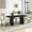 White 4PCS, variant on KATBOC Modern Dining Table and Chairs Set, 70in MDF Table with 4 Padded Boucle Chairs,Mid-Century for Home, Kitchen, Family Gatherings, Black&White