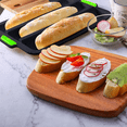 thumbnail image 4 of Molde de silicona antiadherente para Baguette, bandeja para pan crujiente, bandeja para hornear pan, pan francés perfecto para hornear, palitos de pan y rollos con cepillo de silicona Adepaton 2033888-2, 4 of 9