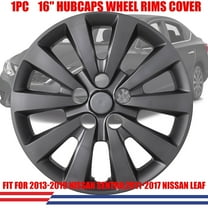 1Pc 16" Hubcaps Wheel Rims Cover Fit for 2013-2019 Nissan Sentra;2011-2017 Nissan Leaf Compatible with Steel Wheels Snap on Installation PP Material(16-inch,Black Matte)