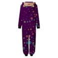 thumbnail image 5 of TIMIFIS Pyjamas de Noël Assortis pour la Famille Combinaison à Capuche pour Femmes Pyjama une-Pièce Mignon Flocon de Neige Imprimé Arbre de Noël Combinaison à Manches Longues Pjs, 5 of 5