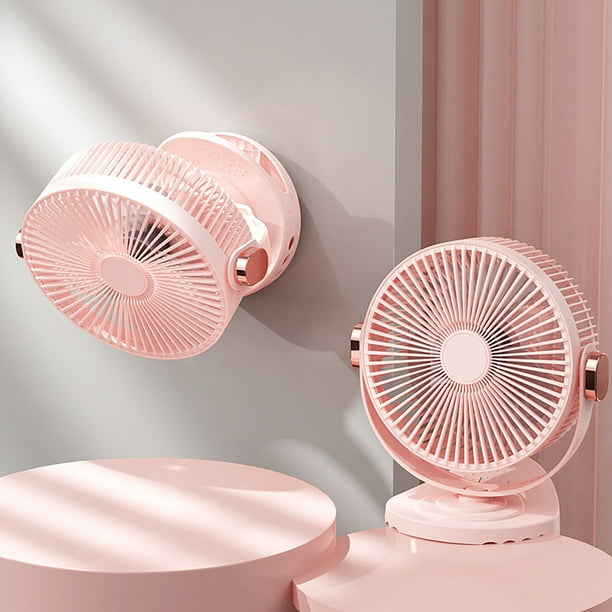 Descuentos Increíbles, Mini ventilador de escritorio con clip para oficina, dormitorio, cama para estudiantes, silencioso, pequeño, modelo con carga USB, batería de larga duración Akmoler