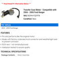 thumbnail image 2 of Transfer Case Motor - Compatible with 2004 - 2005 Ford Ranger, 2 of 2