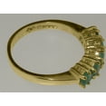 thumbnail image 5 of LBG British Made 9k Yellow Gold Natural Emerald Ladies Eternity Ring - 33 size options - Size 10, 5 of 8