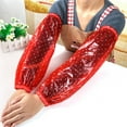 thumbnail image 4 of 6 Pairs PVC Cleaning Oversleeve Waterproof Cleaning Oversleeve Oilproof Oversleeve Kitchen Cleaning Oversleeve (Random Color), 4 of 10