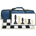 thumbnail image 1 of Complete Tournament Chess Set - Plastic Pieces - Roll-up Board - Canvas Bag, 1 of 7