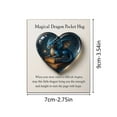 thumbnail image 2 of Magic Dragon Pocket Hug Card - Exquisite Commemorative Comforting Gift, Miniature Inspirational Token for Friends/Family, Portable Keepsake for Encouragement & Cheer, Cute Gift, 3.5*2.8in, A, 2 of 7