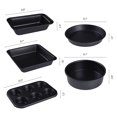 thumbnail image 2 of Unique Bargains Nonstick Bakeware Set Baking Pans Set Black 5 Pcs, 2 of 6