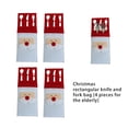 thumbnail image 4 of Injueey 4 unids/set bolsa de soporte de Papá Noel de Navidad, bolsa de almacenamiento de cubiertos, dinero en efectivo, tenedor, cuchara, fiesta de Kits de decoración para fiestas Injueey HA068286-00B, 4 of 6