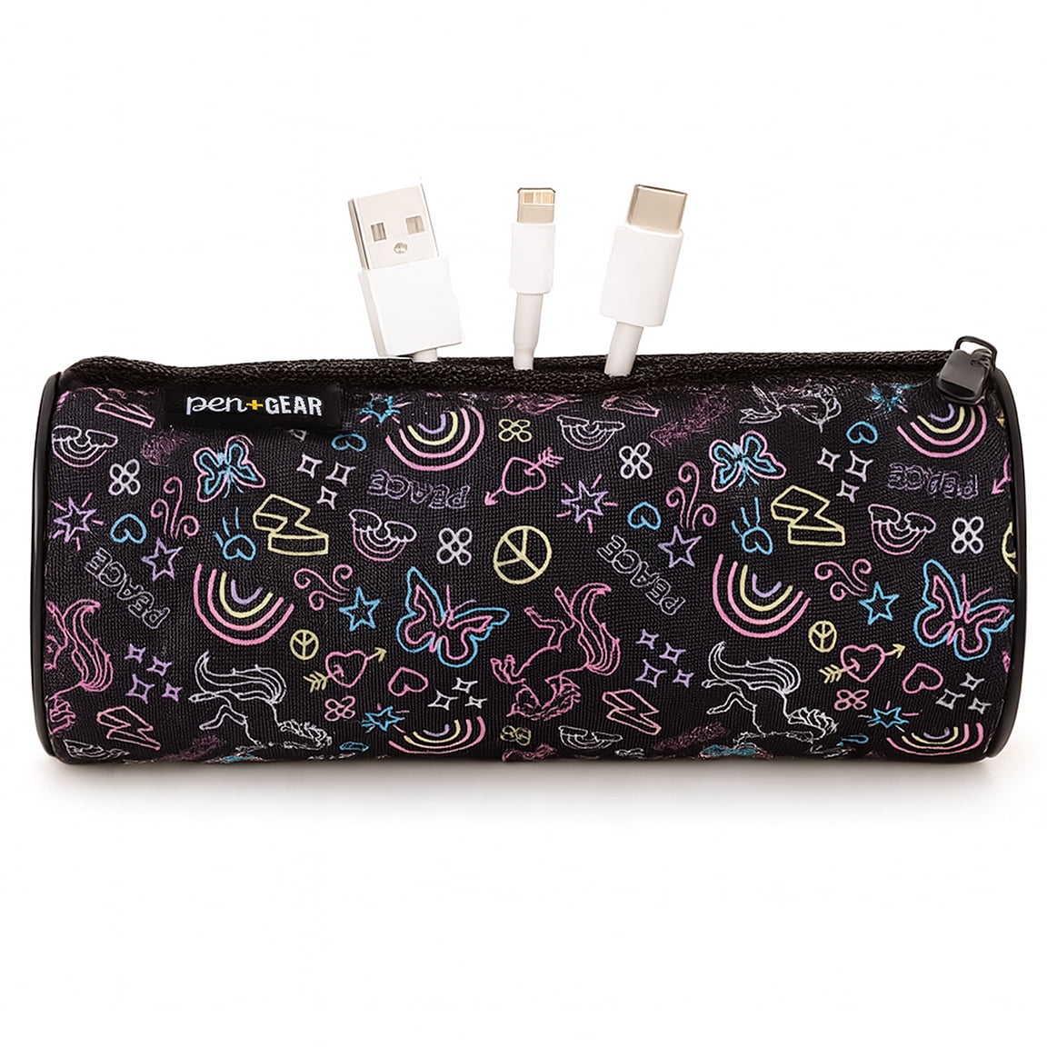 Pen & Gear Camo Barrel Pencil Case, Stationery Case