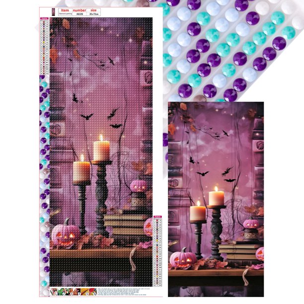 (A8328) Resina para Escritorio Halloween Serie Abstracta 30x70CM