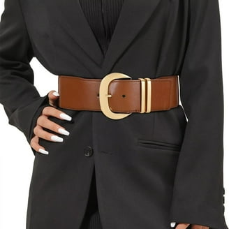 Womens Wide Stretch Waist Belt with Buckle Detail Elasticated Fashion Belt  for Dresses and Skirts - Walmart.com