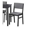 thumbnail image 4 of TWM National 5 Piece, Adult Mid-Century High Back Rubberwood Dining Table with Chair, Black, 4 of 6