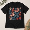 thumbnail image 4 of Patriotic Floral Daisy Graphic T-Shirt, Unisex Classic Fit Tee, 4 of 9