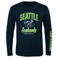 thumbnail image 3 of Preschool Neon Green/College Navy Seattle Seahawks Game Day T-Shirt Combo Set, 3 of 3