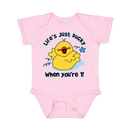 

Inktastic Life s Ducky 1st Birthday Gift Baby Boy or Baby Girl Bodysuit