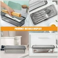 thumbnail image 3 of HOMEMAXS Plastic Cutlery Storage Box with Lid for Spoons and Forks Organizer Tray in Grey PP Material 3 Pieces, 3 of 8