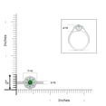 thumbnail image 5 of ANGARA Lab Grown Vintage Inspired Emerald Floral Halo Ring with Milgrain for Women in 14K White Gold (Size-3.5mm) | May Birthstone, Anniversary, Jewelry Gift for Women | Lab-Grown Emerald Ring, 5 of 9