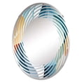 thumbnail image 2 of Designart "Serene Waves in Blue Geometry" Geometric Spiral Round Wall Mirror - Oval Printed Decorative Mirror - Multiple Color Options, 2 of 5