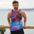 thumbnail image 6 of Cauagu Capybara Bathtub Fun Print Men's Sleeveless Muscle Shirts,Tank Tops Quick Dry Workout Tank Top Gym Muscle Tee Fitness Bodybuilding T Shirt for Men-3X-Large, 6 of 7