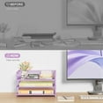 thumbnail image 3 of Letter Tray Paper Organizer with Handle Sliding Tray Metal Mesh Desk File Folder Paper Sorter Organizer for Home Office School Desk Supplies Organization, 3 of 7