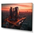 thumbnail image 2 of Designart "Orange And Pink Architectural Marvels I" City Art Deco Wall Decor, 2 of 5