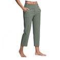 thumbnail image 3 of QATAINLAV Dress Pants for Women High Waisted Office Business Casual Slacks Straight Leg Side Slits Work Trousers with Pockets Green XXXL Gifts for Girls, 3 of 7