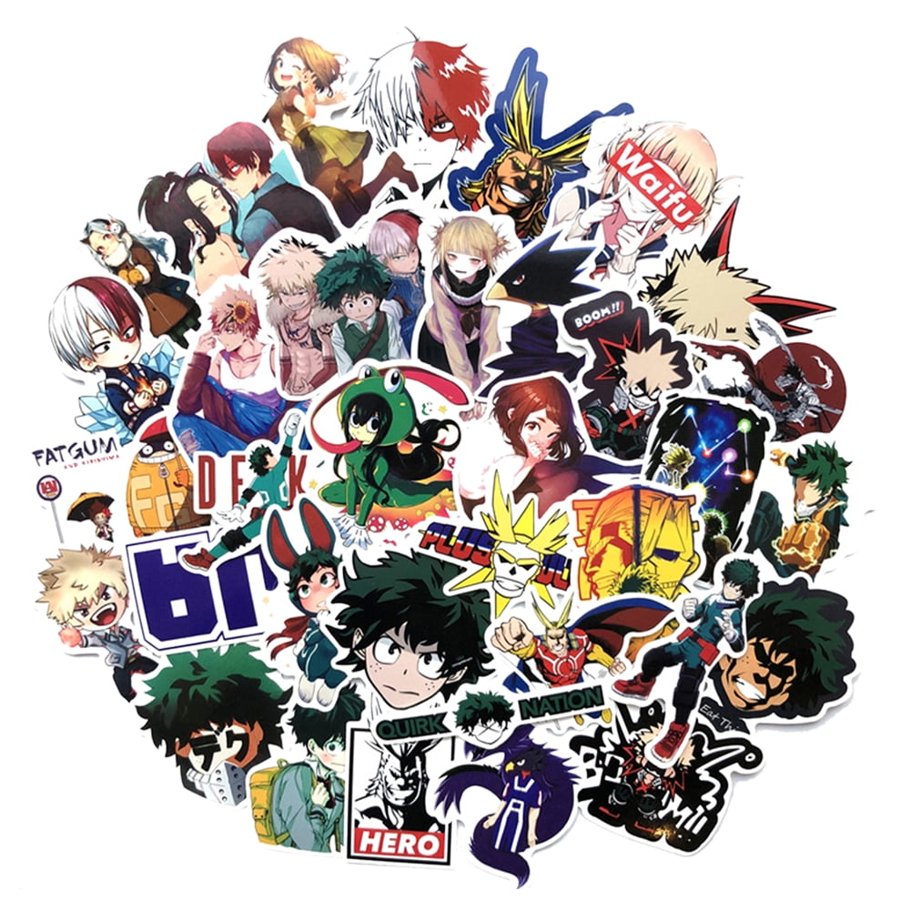 daciye 73pcs waterproof cartoon anime stickers mobile phone suitcase diy decals walmart com walmart com