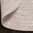 thumbnail image 3 of Superior Two-Toned Braided Round Indoor/ Outdoor Area Rug, Latte/ White, 6', 3 of 5