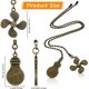 thumbnail image 5 of Juego de 8 cadenas para ventilador de techo, cadena de extensión con patrón de bombilla y ventilador, colgante de cadena de 12 pulgadas (bronce antiguo), 5 of 7