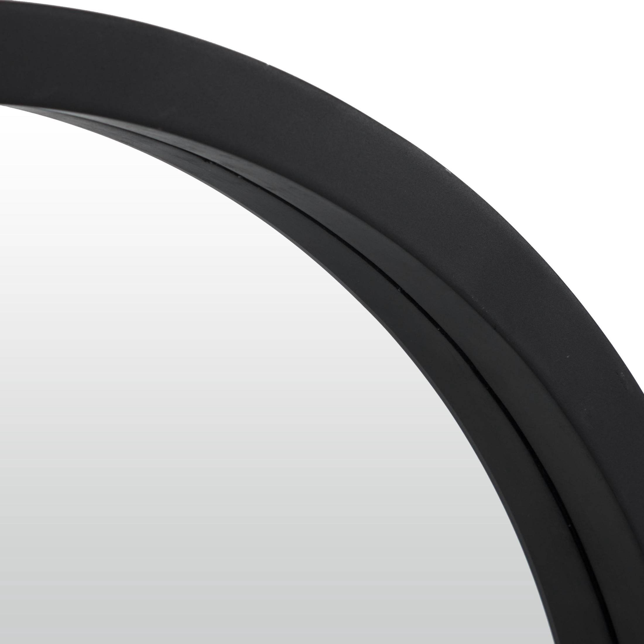 DecMode 32" x 32" Black Wall Mirror