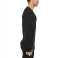 thumbnail image 3 of Men's Midweight Base Layer Long Sleeve Shirt - 85% Merino Wool - Moisture Wicking Crew - Black - XX-Large, 3 of 5