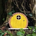 thumbnail image 1 of Xihbxyly Puerta de Gnomo En Miniatura, Escultura de Madera para Jardín, Encantador Porche de Hadas, Decoración de Árbol para Exteriores, Decoración Mágica para El Hogar, Diseño Encantador de Ventana, 1 of 6