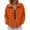 Orange, variant on Breezora Women Zipper Corduroy Filled Cotton Stand Collar Casual Jacket for Everyday Comfort and Style L Size Black