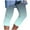 Mint Green, variant on Women Plus Size Capris Pants High Waisted Stretch Tight Casual Gradient Yoga Cropped Pants