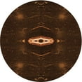 thumbnail image 1 of Ahgly Tapis Rond Lavable en Machine Intérieur Transitionnel Brun Selle, 3 Pieds Rond, 1 of 7