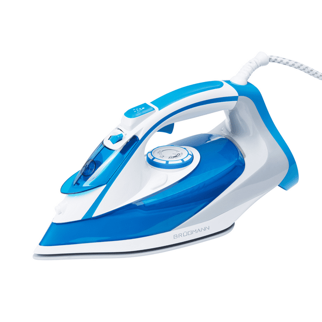 Brügmann Plancha de Vapor, Suela de Cerámica, Función Antigoteo, Sistema de Vapor que Desinfecta todo Tipo de Telas Brügmann Brügmann Plancha de Vapor