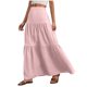 thumbnail image 1 of Faldas Elásticas de la Cintura para las Mujeres Color Sólido de la Longitud Del Tobillo de la Falda Maxi Casual Spring, Faldas Casuales para las Mujeres de Verano, 1 of 9