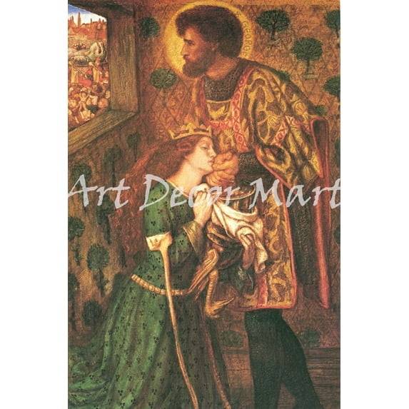 Saint George And The Princess - CANVAS OR FINE PRINT WALL ART